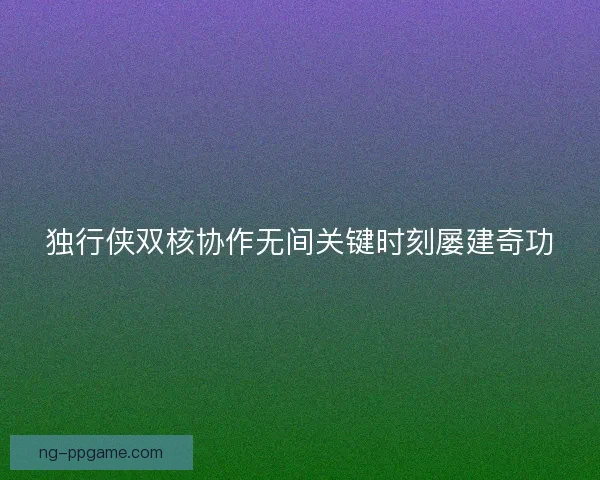 独行侠双核协作无间关键时刻屡建奇功
